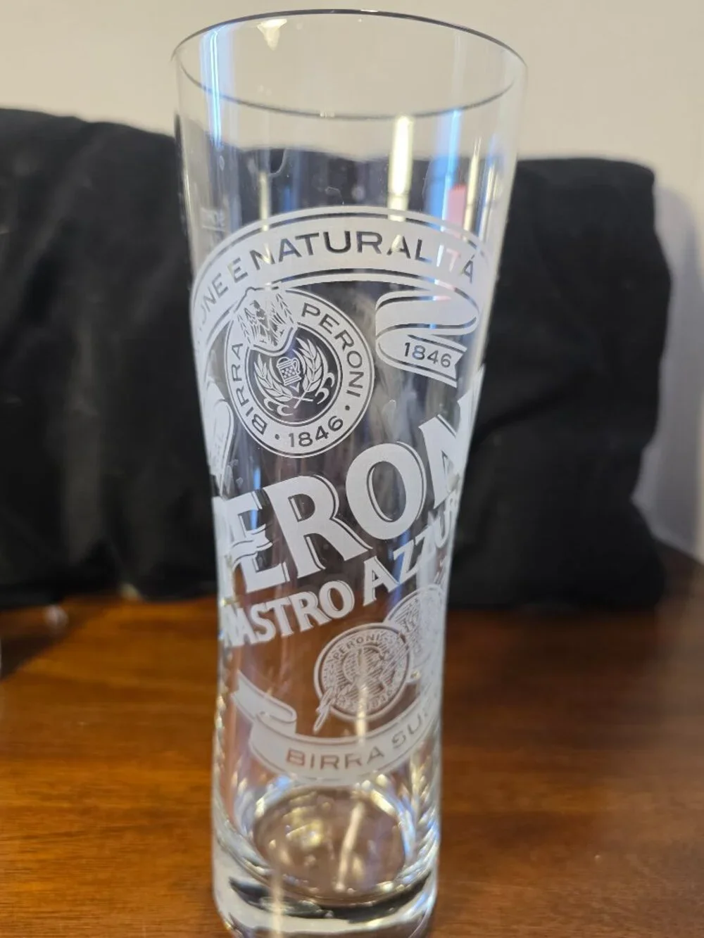 Peroni Nastro Azzurro Etched Beer Glasses set of 6